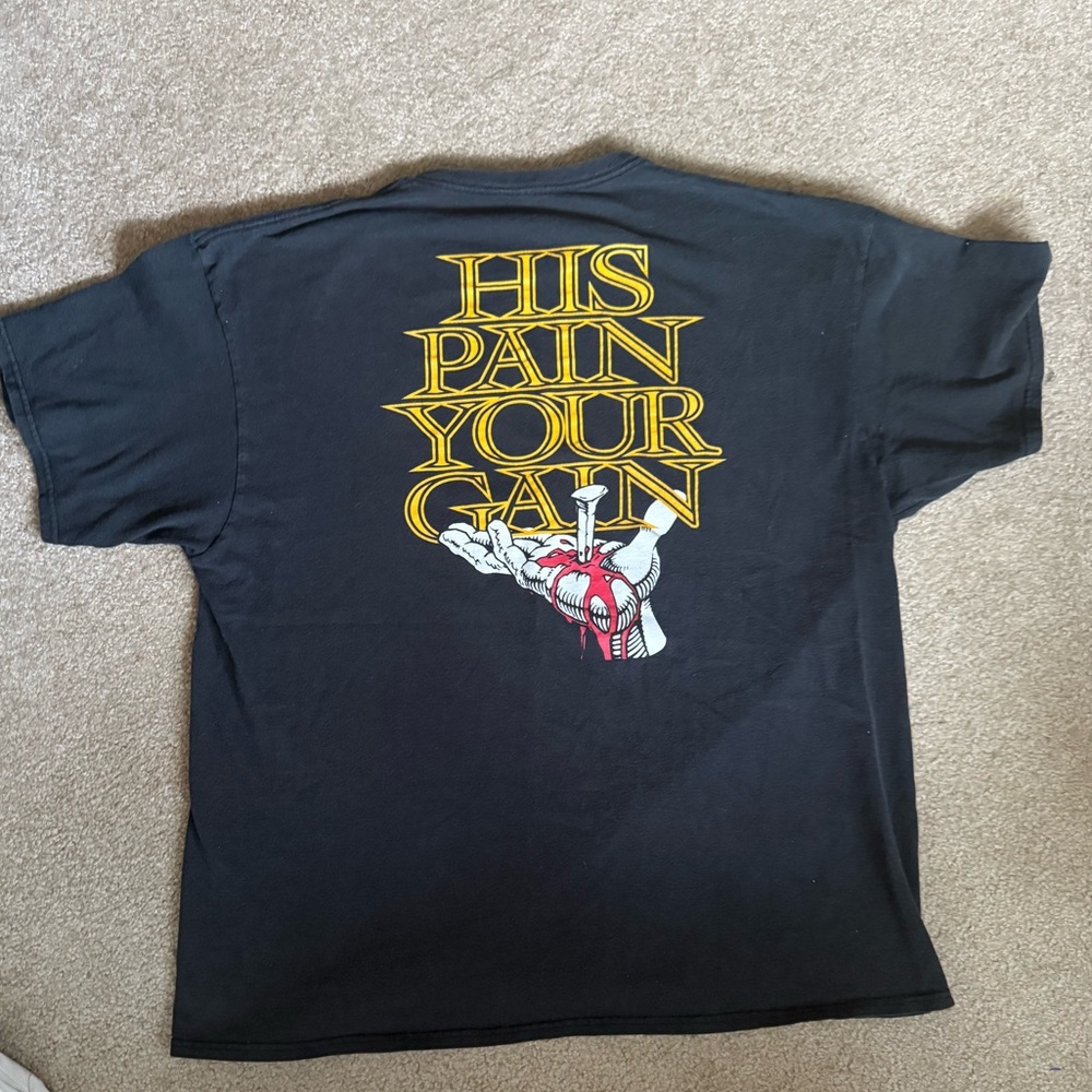 Vintage 90’s Lord’s Gym T Shirt Black Short Sleeve Tee XXL - Picture 2 of 11